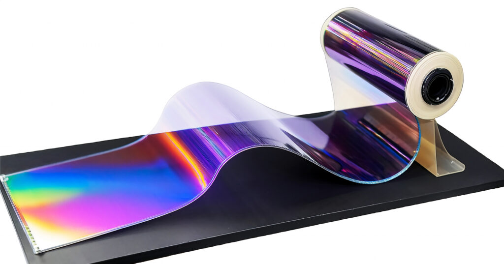 ロール状に巻かれたペロブスカイトの画像