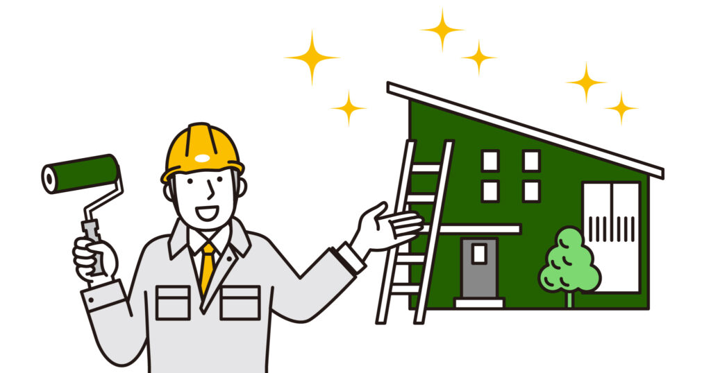 塗装工事が終わり、家が綺麗になった画像